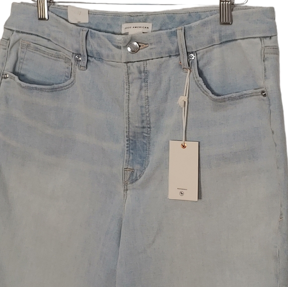 NWT GOOD AMERICAN Light wash good waist crop skinny jeans - Picture 8 of 16